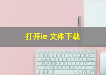 打开ie 文件下载